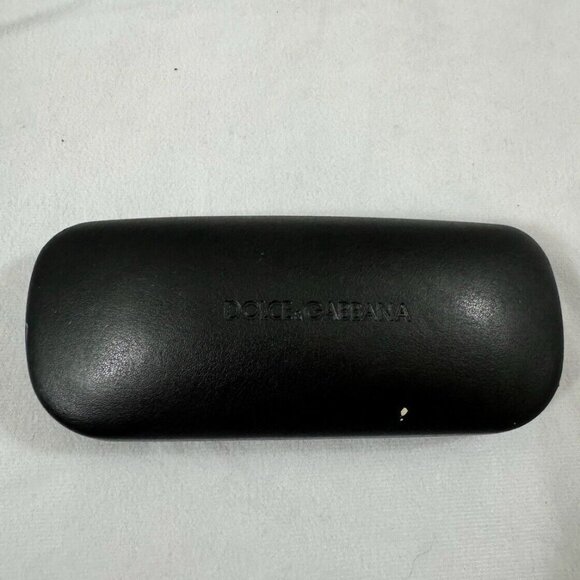 Authentic Dolce & Gabbana Sunglasses Case Only Leather Black - Picture 1 of 5
